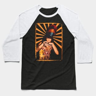 Erykah Badu Vintage Look Fan Art Design Baseball T-Shirt